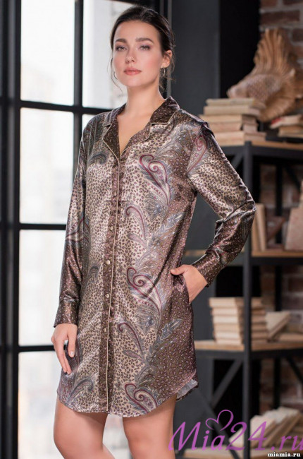 Рубашка женская шелковая на пуговицах Mia-Amore "Mokka" 3327 Рубашка женская шелковая на пуговицах Mia-Amore "Mokka" 3327