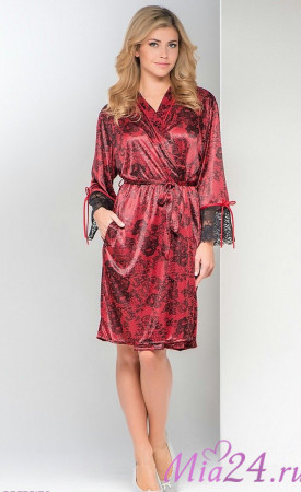 Халат женский домашний Mia-Mia "Karmelita" 7643 красный