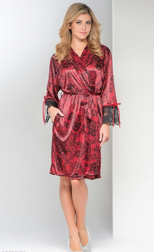 Халат женский домашний Mia-Mia "Karmelita" 7643 красный
