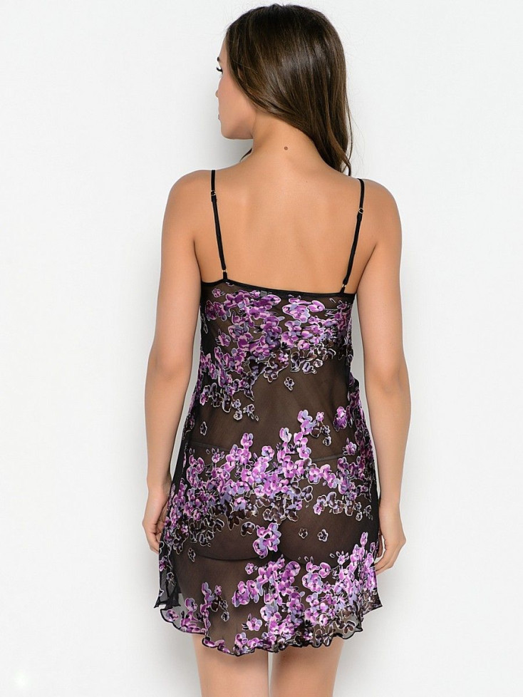 Сорочка женская шелковая Mia-Mia "Lucia" 15070 черный