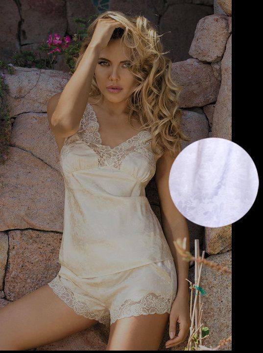 Пижама женская из жаккарда Mia-Mia "Anabel" 17116 белый