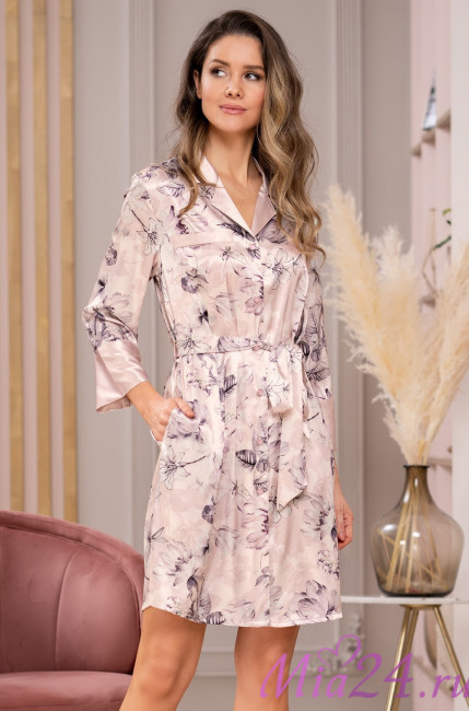 Халат на пуговицах шелковый Mia-Amore "Katrine" 3857