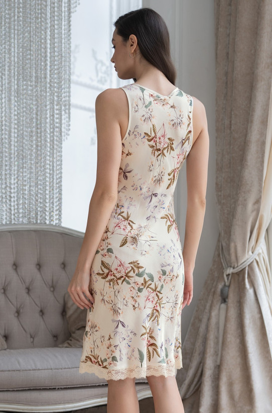 Сорочка женская из шелка с вискозой Mia-Amore "Amely" 5044 молочный