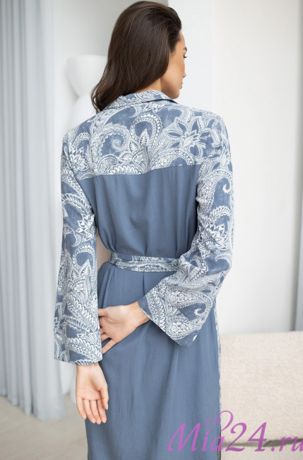 Халат длинный на пуговицах женский из вискозы Mia-Amore Pacific Ocean 1977 Халат длинный на пуговицах женский из вискозы Mia-Amore Pacific Ocean 1977
