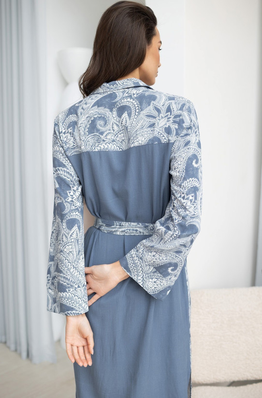 Халат длинный на пуговицах женский из вискозы Mia-Amore Pacific Ocean 1977