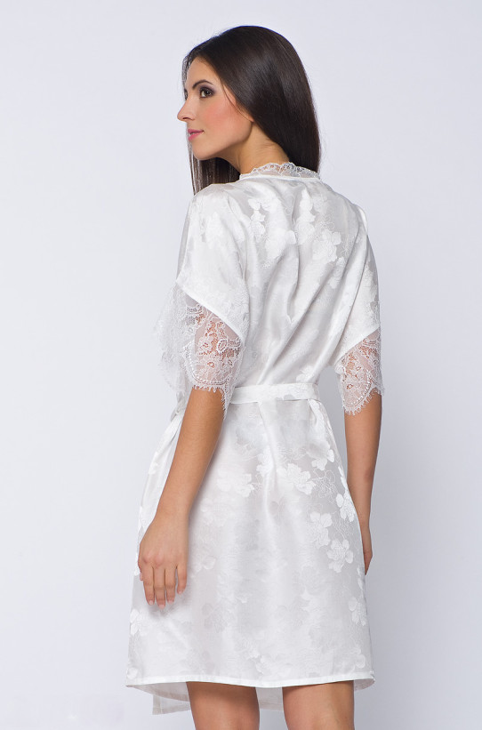 Халат женский шелковый Mia-Mia "Belle" 5803 белый