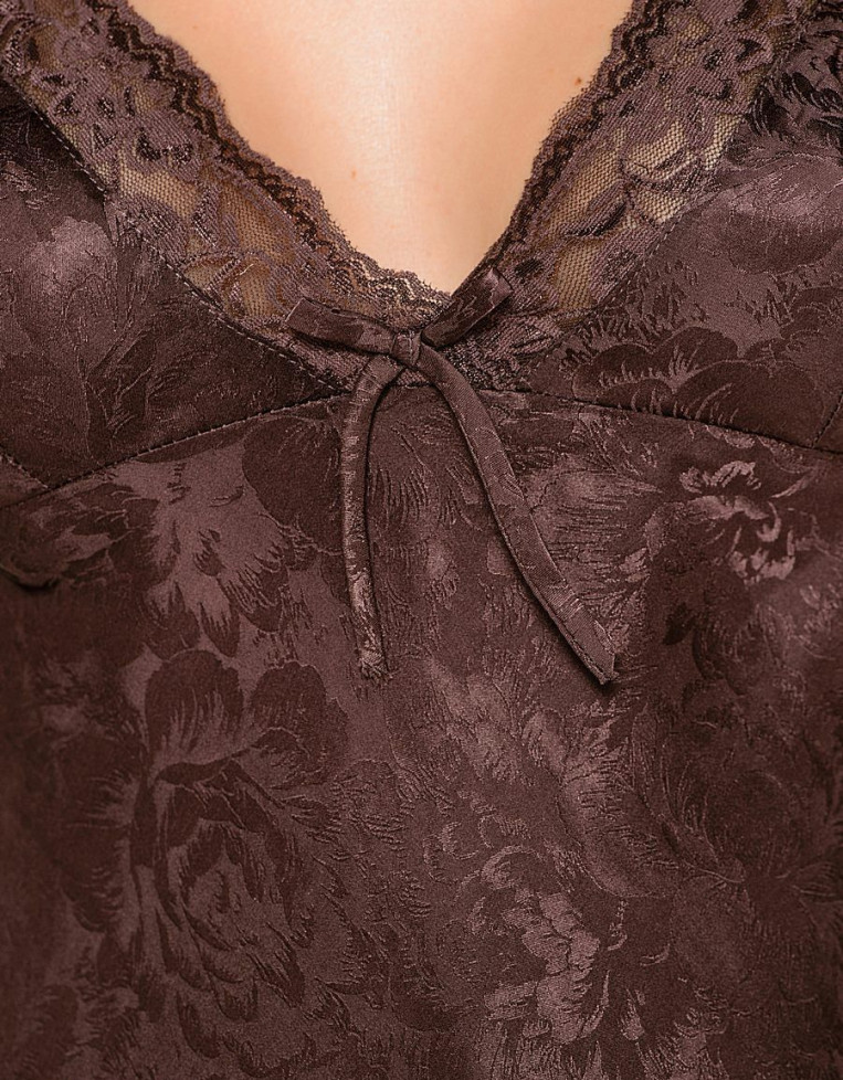 Сорочка шелковая Mia-Mia "Amely" 5701 шоколад