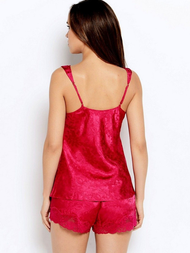 Пижама женская из жаккарда Mia-Mia "Anabel" 17116 бордовый