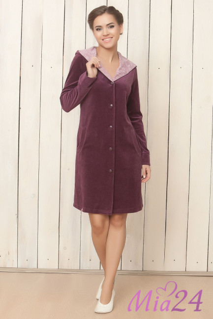 1402 Халат велюровый Enjoy орхидея 1402 Халат велюровый Enjoy орхидея