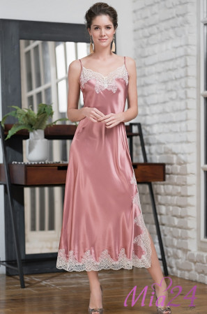 Сорочка длинная шелковая Mia-Amore "Marilin Deluxe" 3444 розовый