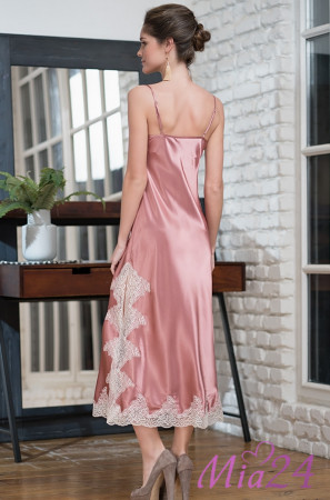 Сорочка длинная шелковая Mia-Amore "Marilin Deluxe" 3444 розовый