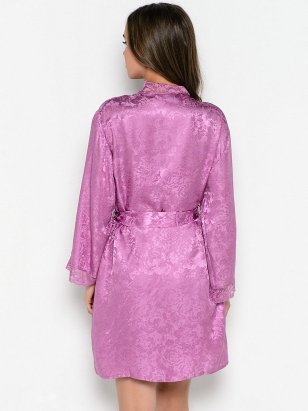 Халат шелковый Mia-Mia "Amely" 5703 сливовый