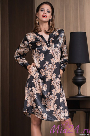 3318 Туника шелковая "Golden Flower"