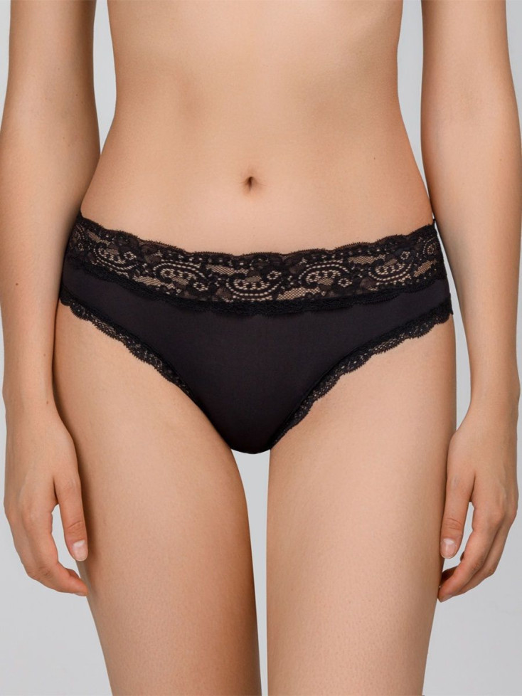 Трусики-слип женские широкие Amelie "Nina" 1011-2 черный