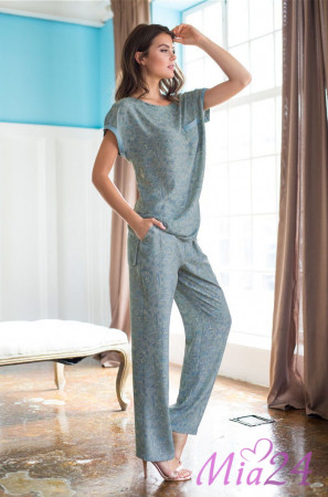 Пижама с брюками Mia-Mia "Olivia" 17425 голубой