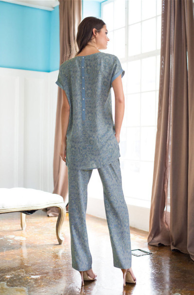 Пижама с брюками Mia-Mia "Olivia" 17425 голубой