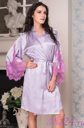 Халат женскай шелковый Mia-Amore "Bella" 3373 лаванда