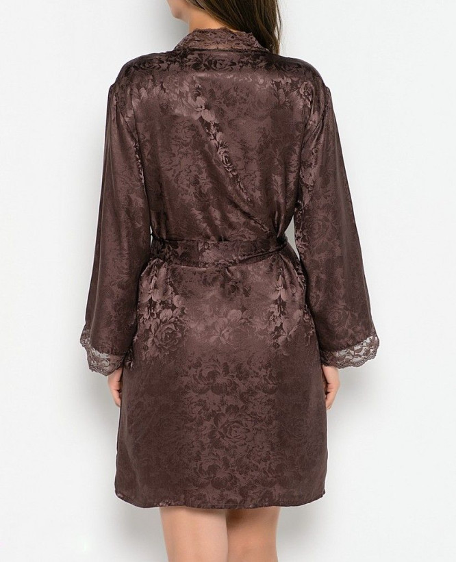 Халат шелковый Mia-Mia "Amely" 5703 шоколад