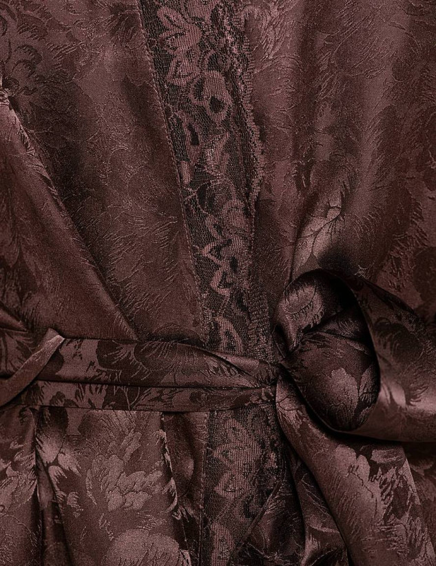 Халат шелковый Mia-Mia "Amely" 5703 шоколад