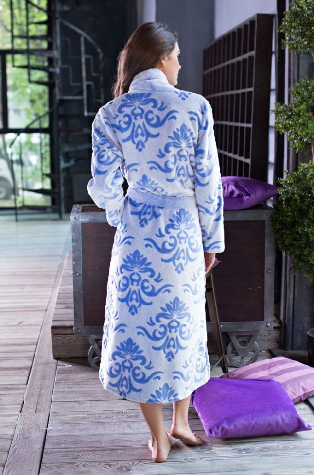 Халат длинный из велсофта Mia-Mia "Tonia" 16179 серый