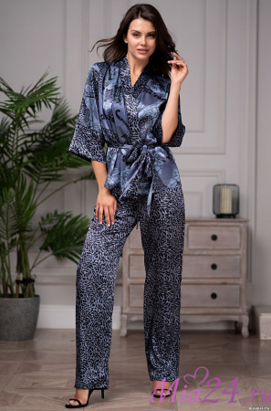 Комплект-тройка домашний женский шелковый Mia-Amore "Amazonka" 8666 дельфин Комплект-тройка домашний женский шелковый Mia-Amore "Amazonka" 8666 дельфин