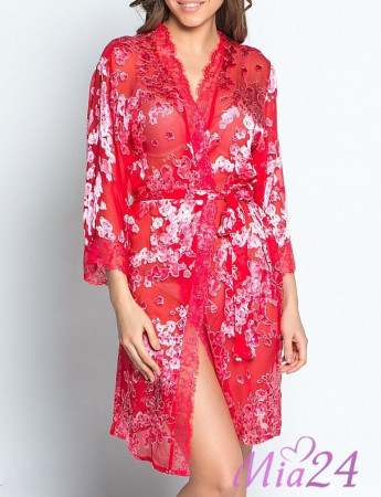 Халат шелковый Mia-Mia "Lucia" 15073 красный