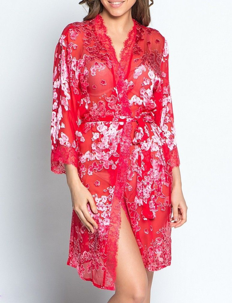 Халат шелковый Mia-Mia "Lucia" 15073 красный