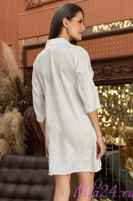 Халат на пуговицах женский Mia-Mella "Margo" 7848 белый Халат на пуговицах женский Mia-Mella "Margo" 7848 белый