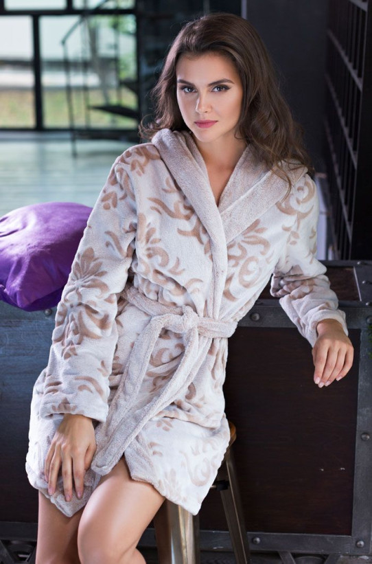 Короткий халат из велсофта Mia-Mia "Tonia" 16177