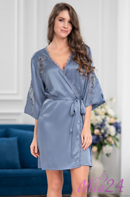 Халат женский Mia-Mella "Mirabella Fashion" 2213 голубой Халат женский Mia-Mella "Mirabella Fashion" 2213 голубой