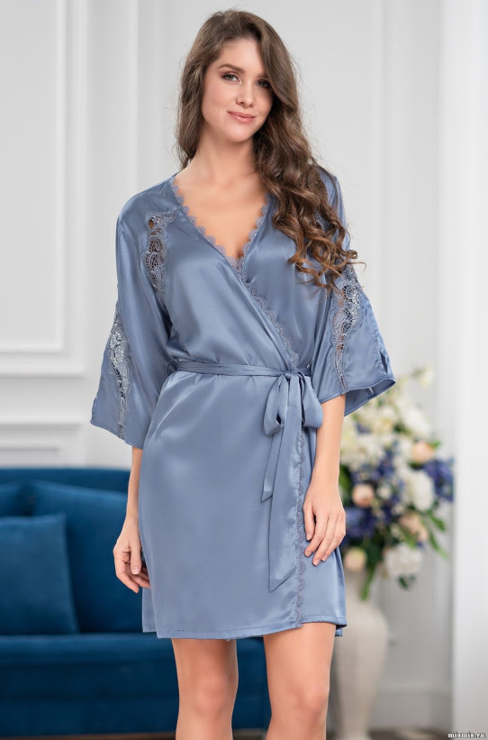 Халат женский Mia-Mella "Mirabella Fashion" 2213 голубой