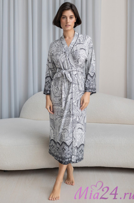 Халат женский длинный из вискозы Mia-Amore "Lucia" 1919