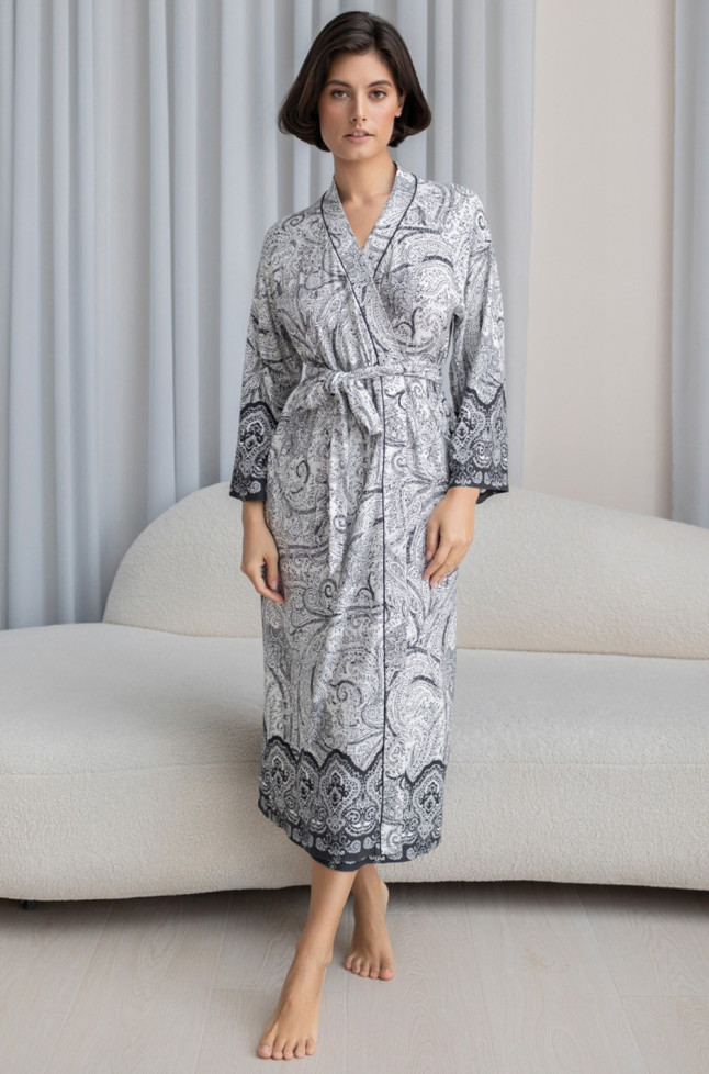 Халат женский длинный из вискозы Mia-Amore "Lucia" 1919