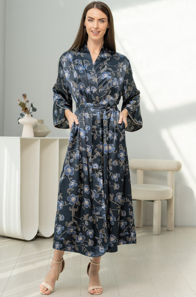 Халат длинный шелковый Mia-Amore "Roxolana" 4379