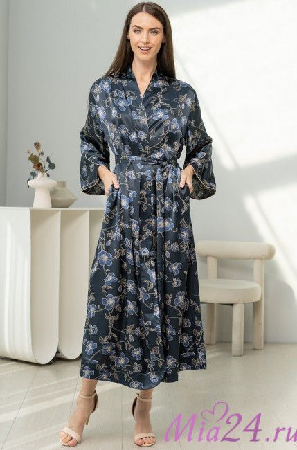 Халат длинный шелковый Mia-Amore "Roxolana" 4379 Халат длинный шелковый Mia-Amore "Roxolana" 4379