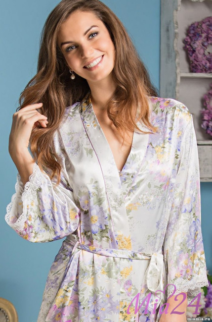 Халат длинный шелковый Mia-Amore "Lilianna" 5999 Халат длинный шелковый Mia-Amore "Lilianna" 5999