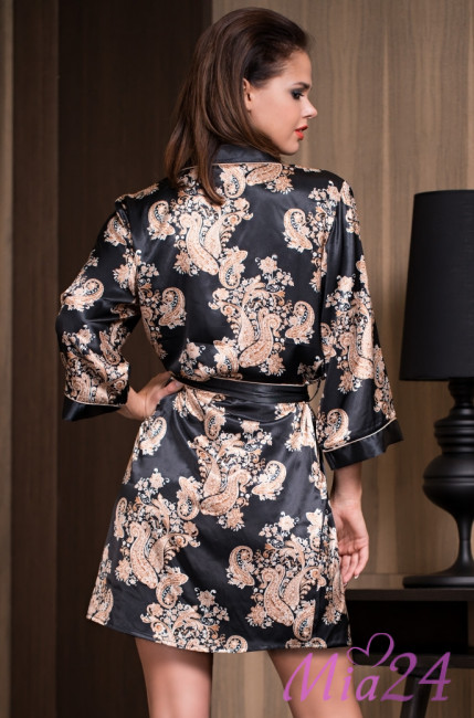 Халат на пуговицах шелковый Mia-Amore "Golden Flower" 3307