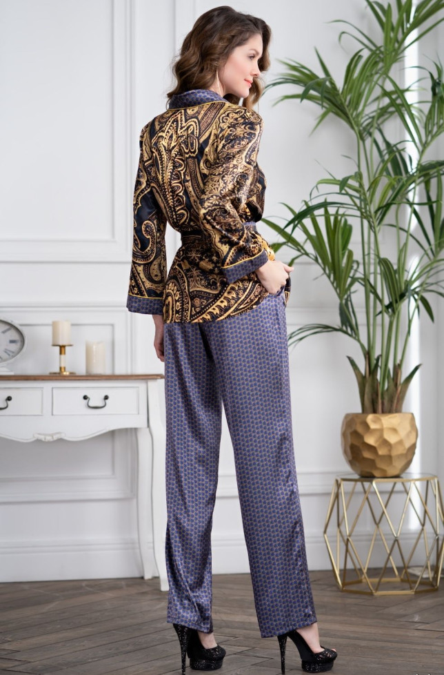 Комплект домашний шелковый Mia-Amore "Armani Cold" 3426