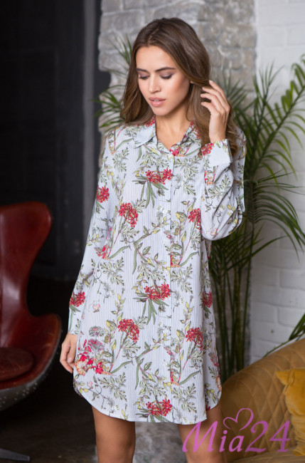 Туника домашняя из вискозы Mia-Mia "Alice" 16325 белый Туника домашняя из вискозы Mia-Mia "Alice" 16325 белый