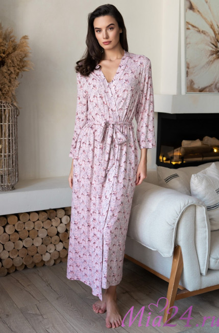 Халат длинный женский из вискозы Mia-Amore "Inessa" 5019 Халат длинный женский из вискозы Mia-Amore "Inessa" 5019