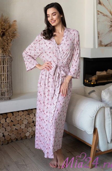 Халат длинный женский из вискозы Mia-Amore "Inessa" 5019 Халат длинный женский из вискозы Mia-Amore "Inessa" 5019
