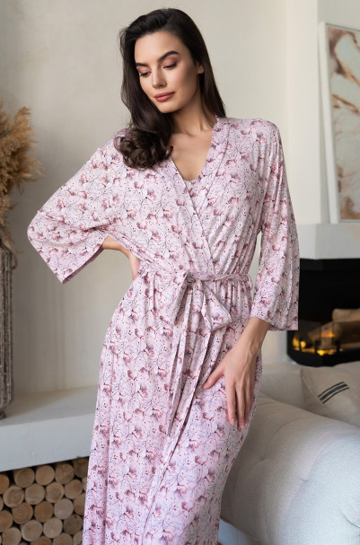 Халат длинный женский из вискозы Mia-Amore "Inessa" 5019