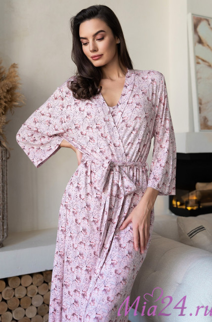 Халат длинный женский из вискозы Mia-Amore "Inessa" 5019 Халат длинный женский из вискозы Mia-Amore "Inessa" 5019