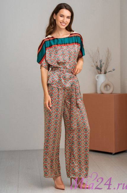 Комплект женский шелковый с блуза+брюки Mia-Amore "Brianna" 4336 Комплект женский шелковый с блуза+брюки Mia-Amore "Brianna" 4336