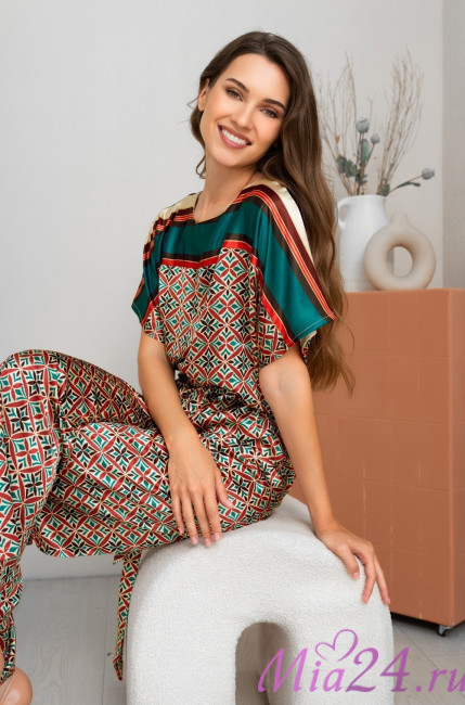 Комплект женский шелковый с блуза+брюки Mia-Amore "Brianna" 4336 Комплект женский шелковый с блуза+брюки Mia-Amore "Brianna" 4336