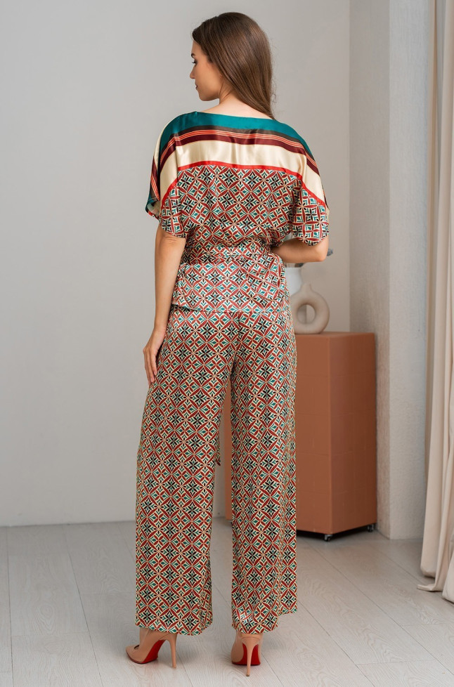 Комплект женский шелковый с блуза+брюки Mia-Amore "Brianna" 4336