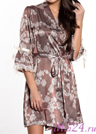 Халат женский Mia-Mia "Francesca" 7673 шоколадный