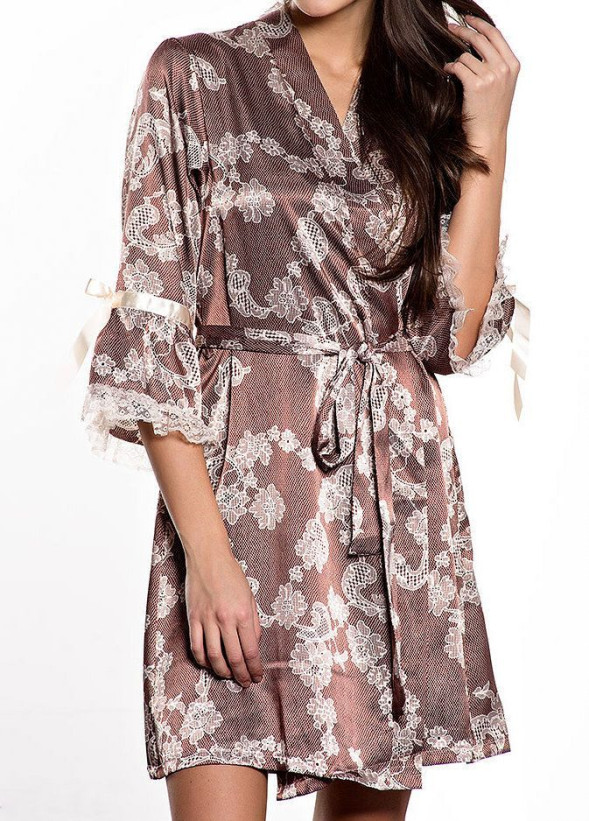 Халат женский Mia-Mia "Francesca" 7673 шоколадный