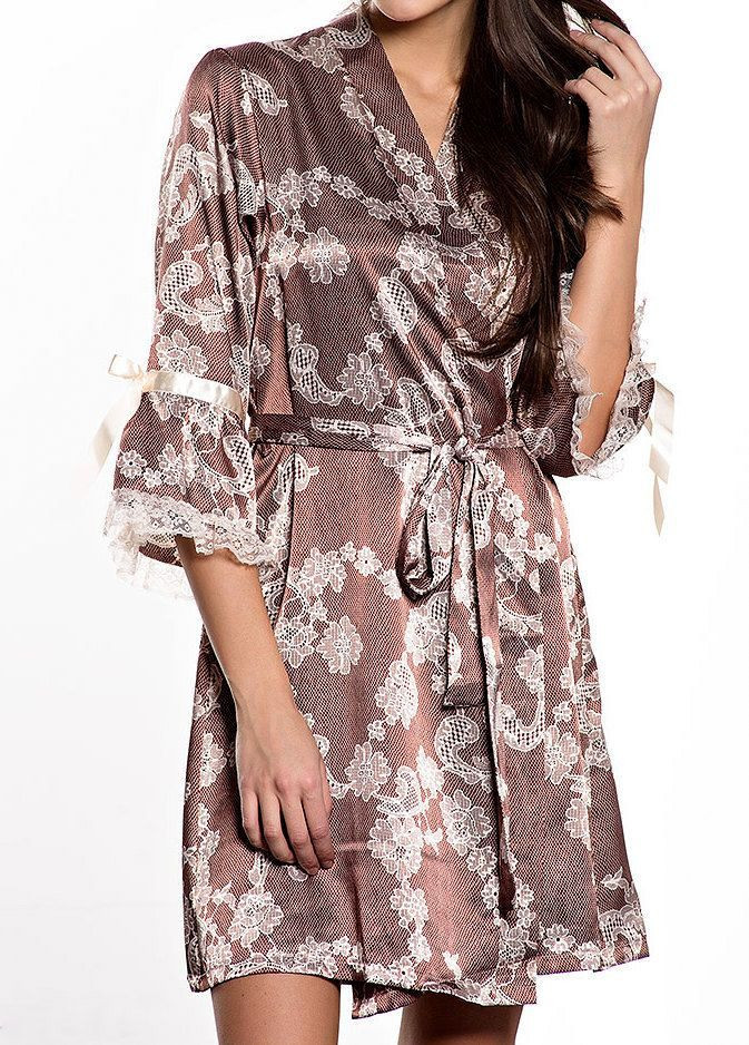 Халат женский Mia-Mia "Francesca" 7673 шоколадный