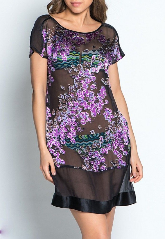 Туника шелковая Mia-Mia "Lucia" 15074 черный